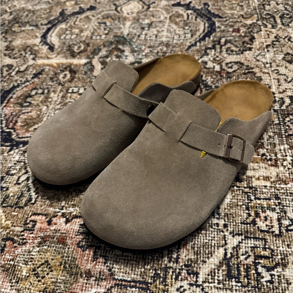 Birkenstock Suede Leather Boston - Taupe